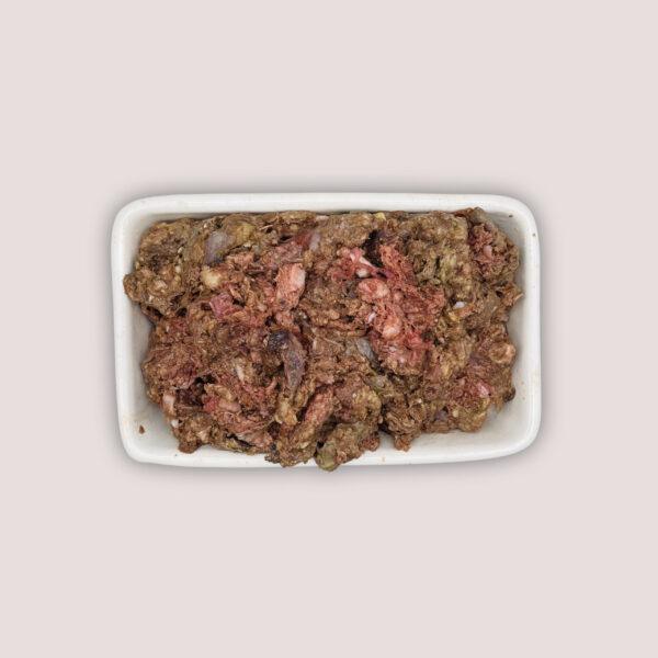 Raw Minced Lamb & Lamb Tripe With Vegetables & Fruit With Bone & Offal 500g