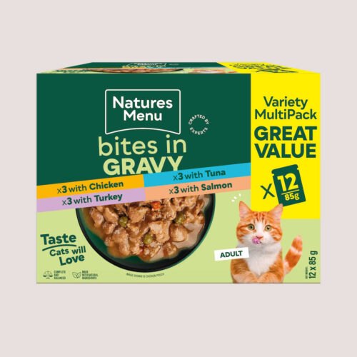 Natures Menu Meat Bites in Gravy Multipack Pouches 12x70g