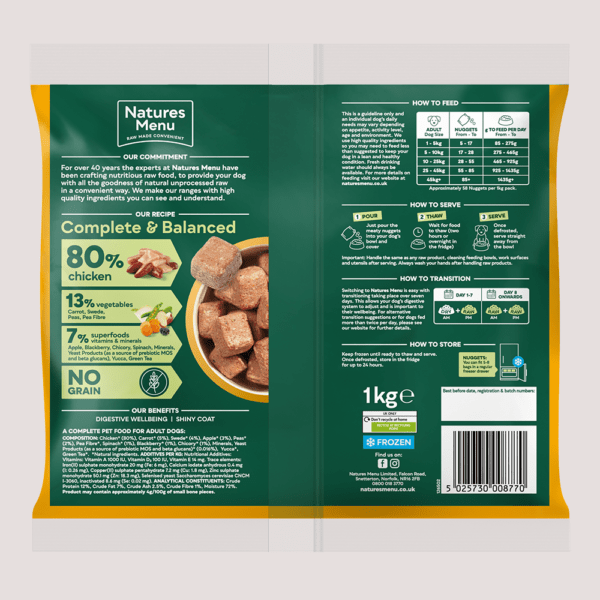 Natures Menu Chicken Nuggets 500g