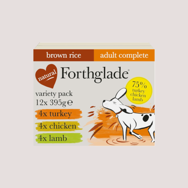 Forthglade Turkey, Lamb & Chicken Variety Pack 395g x12