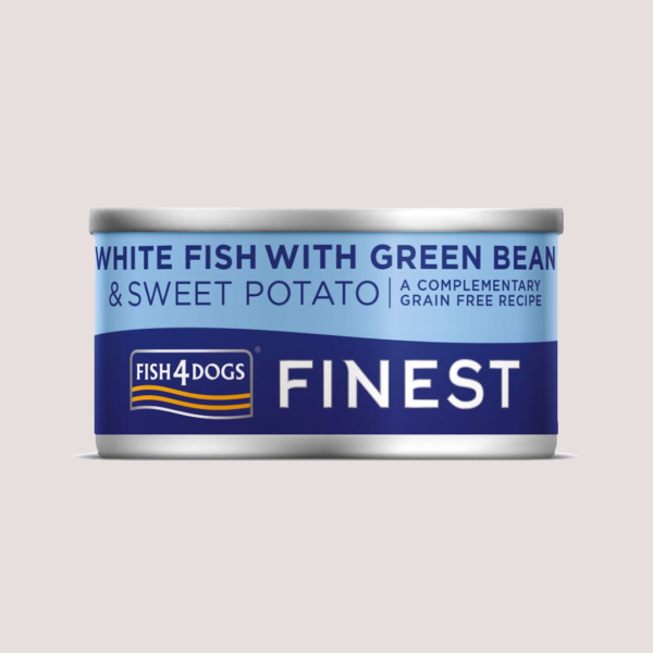Fish4Dogs Whitefish With Green Bean & Sweet Potato Topper 85g