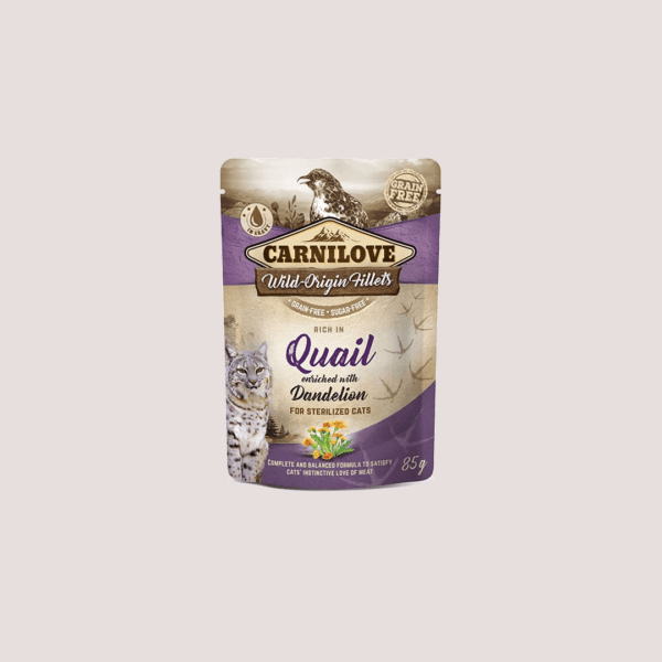 Carnilove Pouch Quail with Dandelion 85g – Cat Food