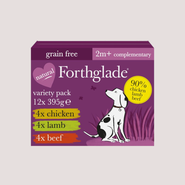 Forthglade Just Chicken, Lamb & Beef Variety Pack 395g x12