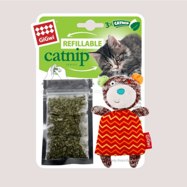 GiGwi Bear With Catnip Refill