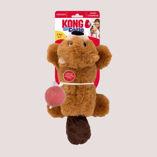 KONG Cozie Pockets beaver Dog Toy
