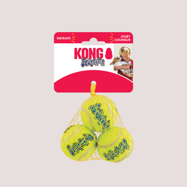 KONG SqueakAir Extra Small Tennis Ball 3pk