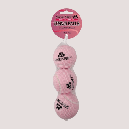 Sports Pet Pink Tennis Ball 3pk