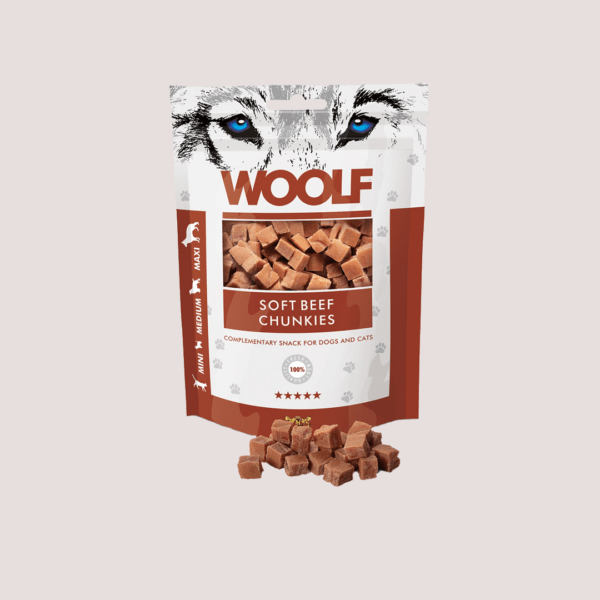 Woolf Soft Beef Chunkies 100g