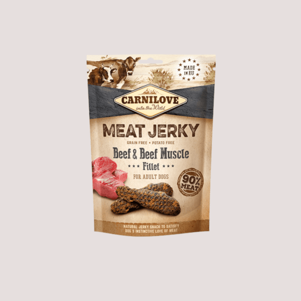Carnilove Meat Jerky Beef & Beef Muscle Fillet Dog Treat 100g