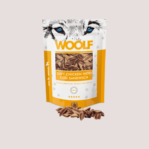 Woolf Soft Chicken With Cod Sandwich 100g