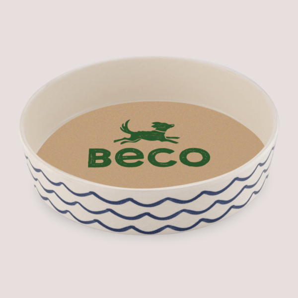 Beco Cat Bamboo Bowl Waves