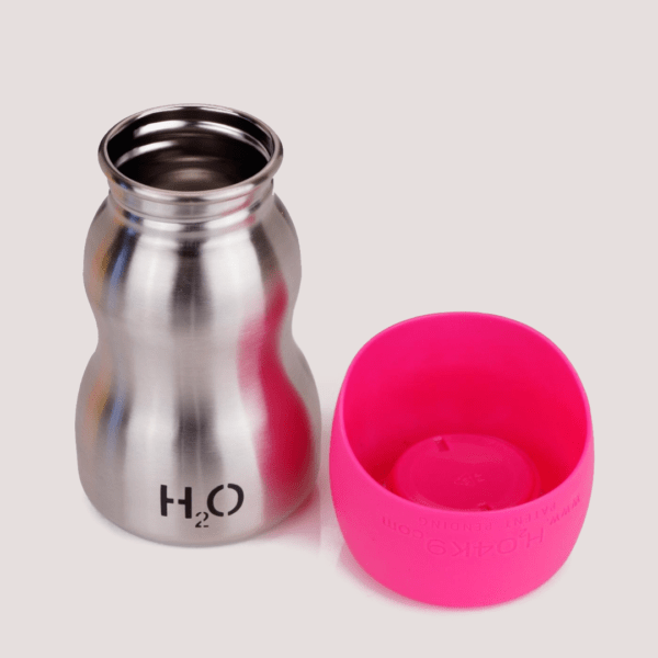 K9 H2O Small Brushed Aluminium Pet Water Bottles