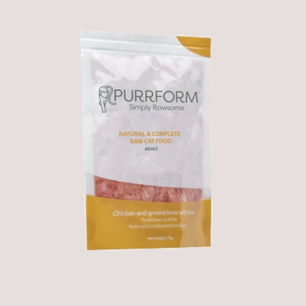 Purrform Chicken & Ground Bone With Liver Raw Cat Food