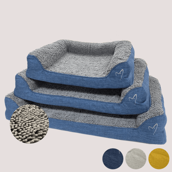 Gorpets Noodle Memory Foam Pet Bed Blue