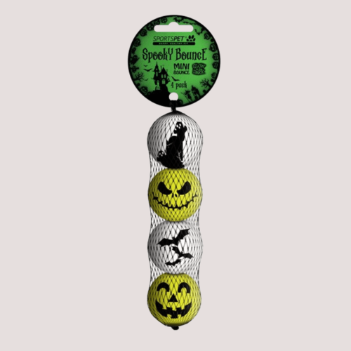 SportsPet Mini Spooky Bounce Balls 4pk