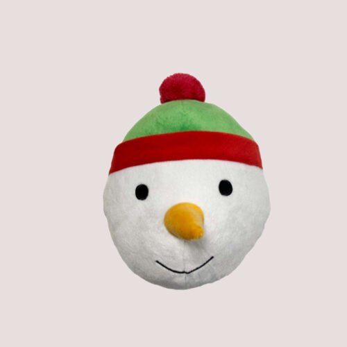 Holly & Robin Snowman Head Dog Toy