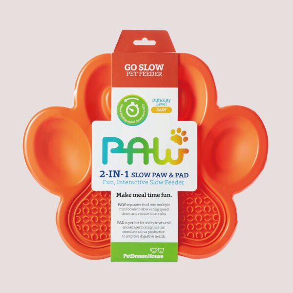 PetDreamHouse Paw Slow Feeder With Pad