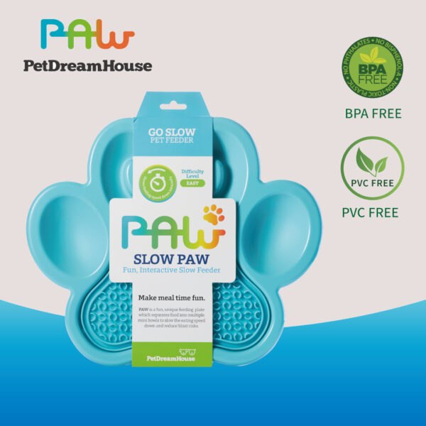 PetDreamHouse Paw Slow Feeder With Pad