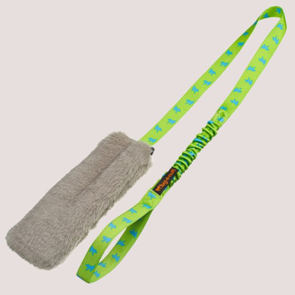 Tug-E-Nuff Faux Fur Squeaky Bungee Chaser