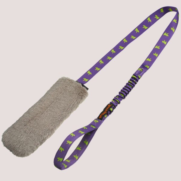 Tug-E-Nuff Faux Fur Squeaky Bungee Chaser