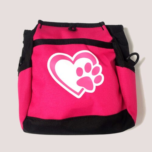 Doggone Good Pink With Heart Motif Treat Pouch With Belt