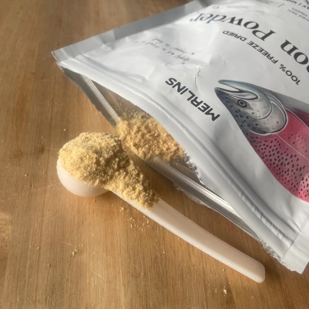 Merlins Freeze Dried Salmon Topper Powder 100g Healthy Pet Store