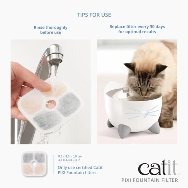Catit Pixi Water Fountain Replacement Filter 3pk