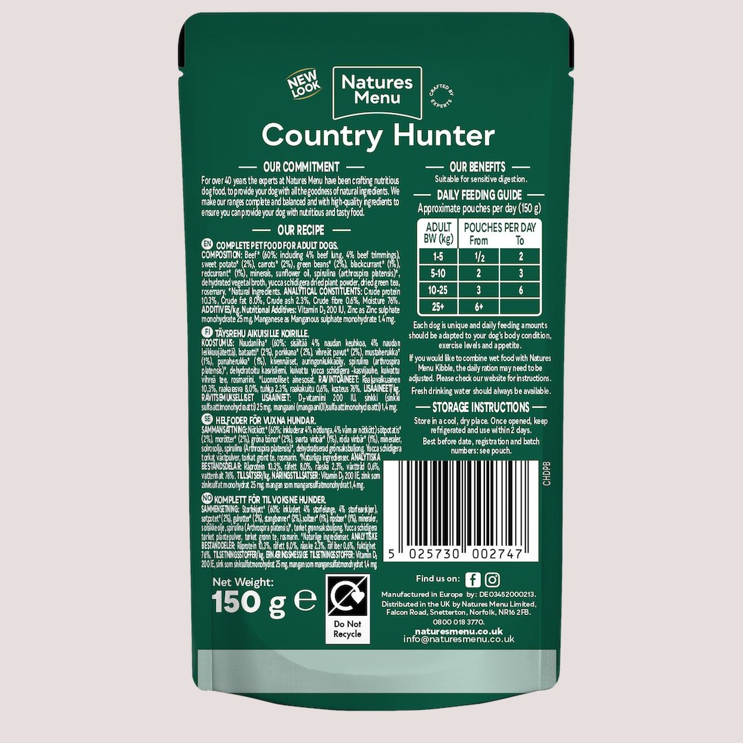 Natures Menu Grass Grazed Beef Pouch