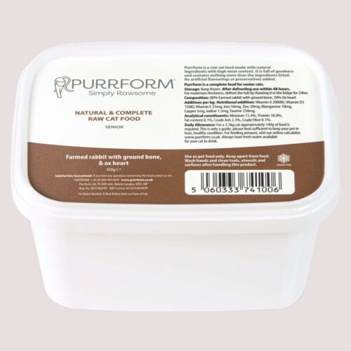 Purrform Rabbit Bone & Heart Senior 450g