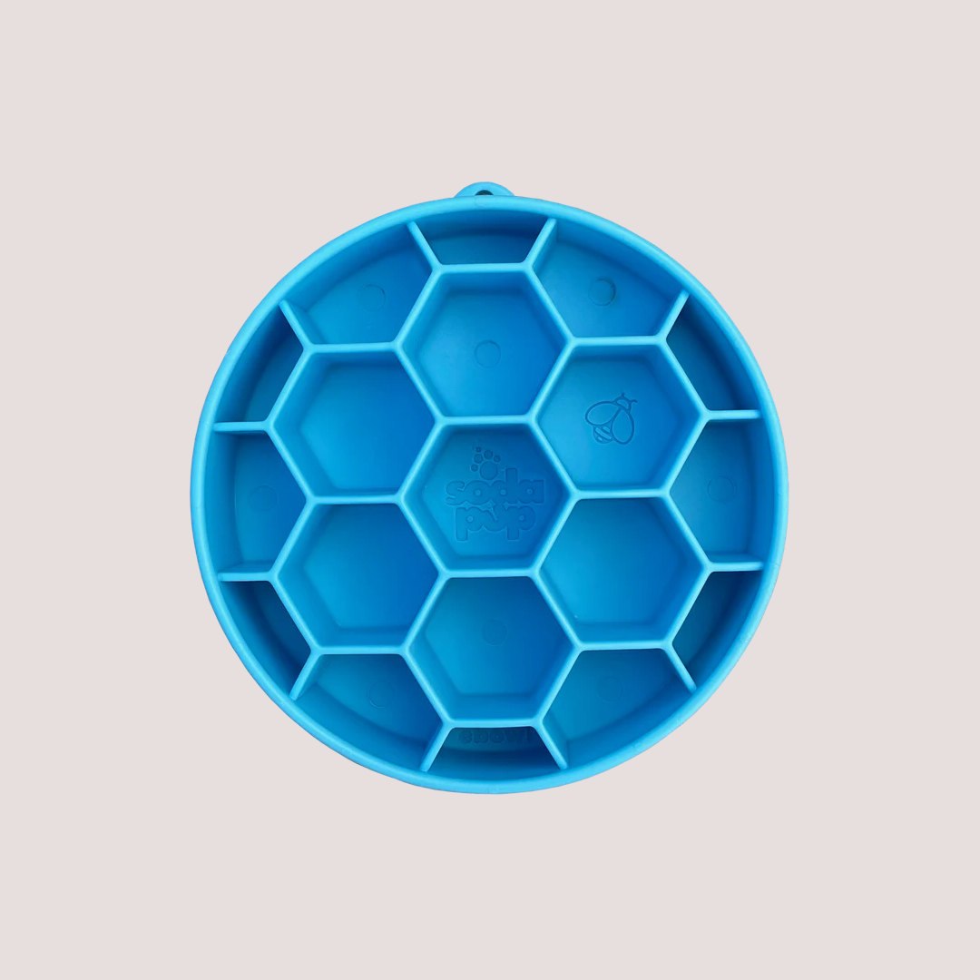 SodaPup Honeycomb Blue Slow Feeder