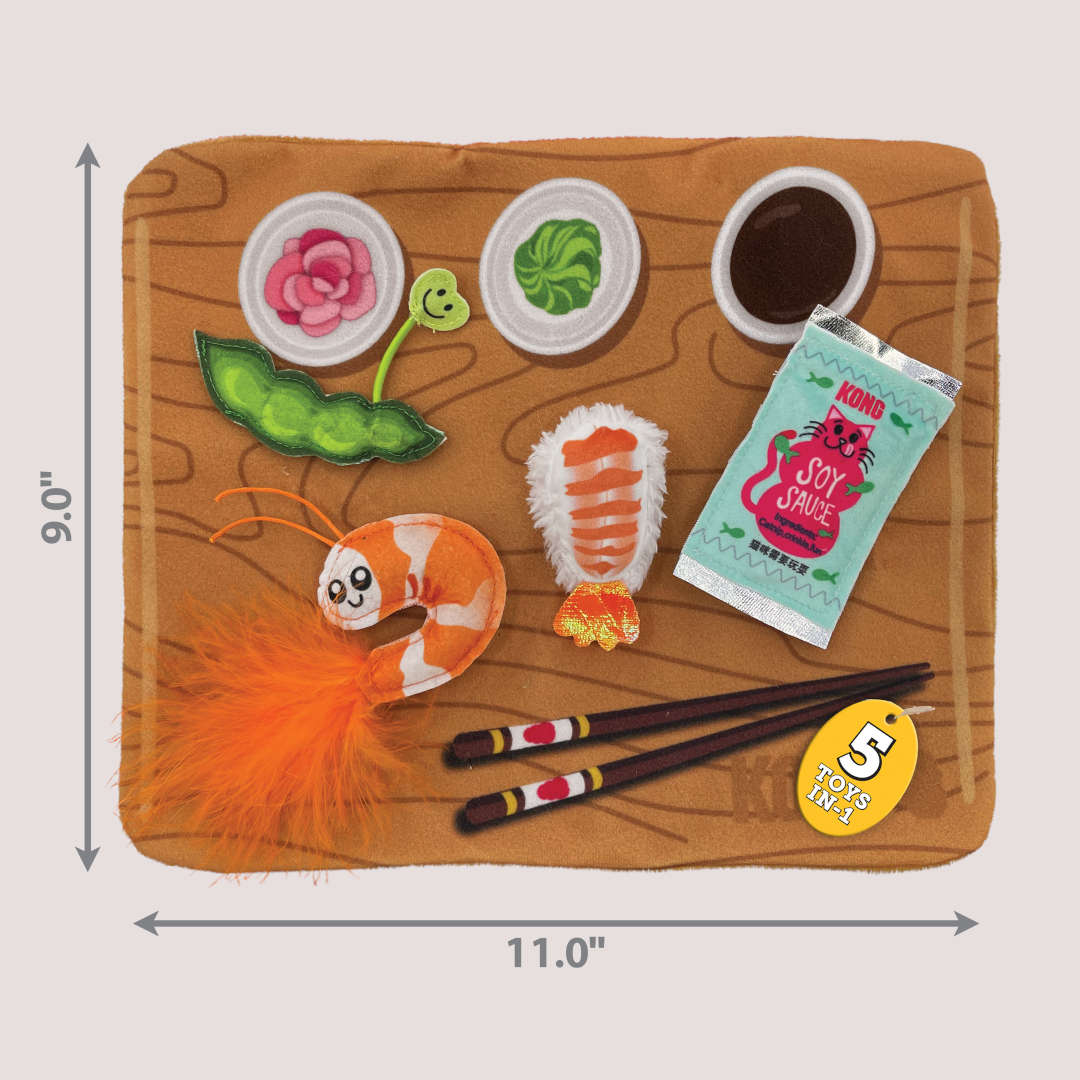 KONG Pull-a-Partz Sushi Cat Toy