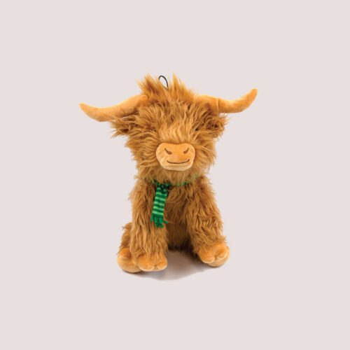 Happy Pet Festive Highland Cow Soft Toy For Dogs