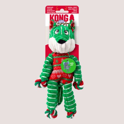 KONG Holiday Floppy Knot Fox For Dogs