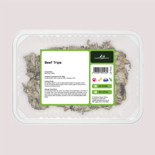 Raw Minced Beef Tripe No Bone & Offal 500g