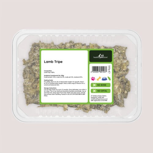 Raw Minced Lamb Tripe No Bone & No Offal 500g