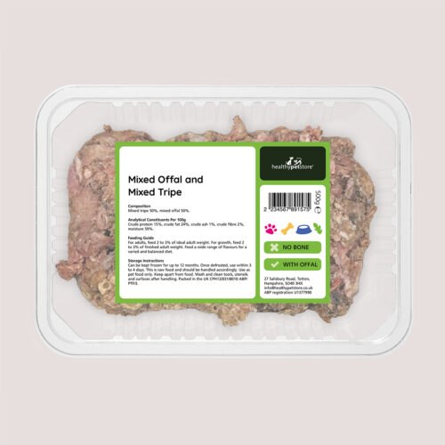 Raw Minced Offal & Tripe No Bone & With Offal 500g