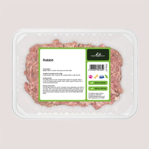 Raw Minced Rabbit With Bone & Offal 500g
