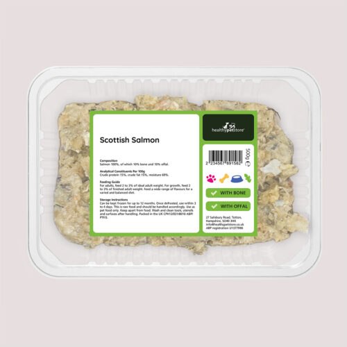 Raw Minced Salmon With Bone & Offal 500g