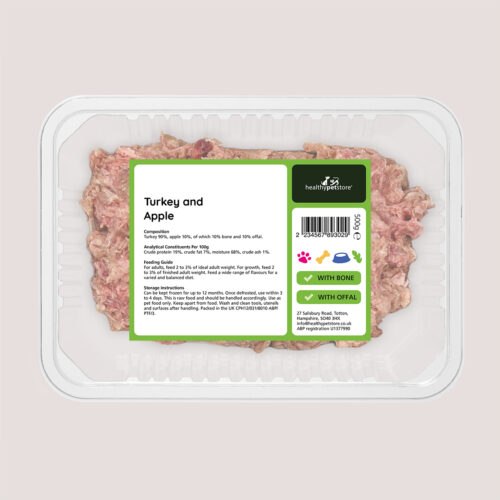 Raw Minced Turkey & Apple With Bone & Offal