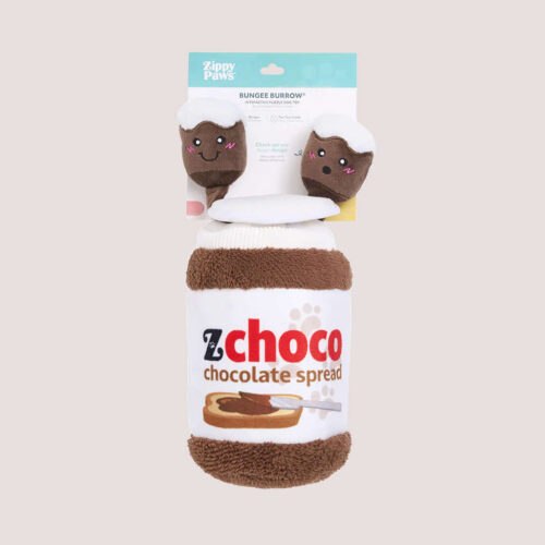 ZippyPaws Bungee Burrow Chocolate Spread Jar