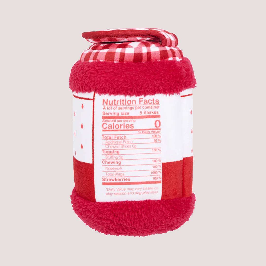 ZippyPaws Bungee Burrow Strawberry Jam Jar