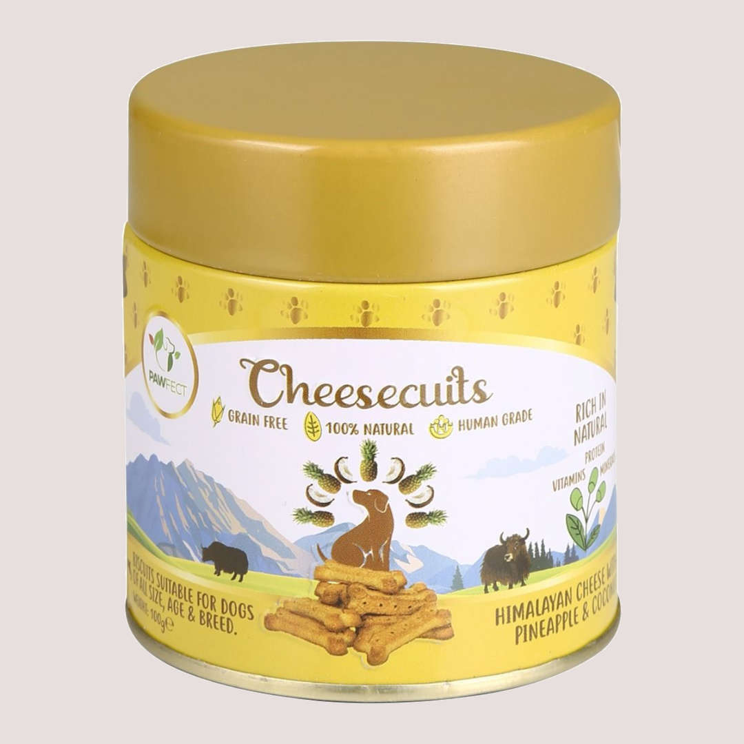 Pawfect Cheesecuits Cheese Dog Biscuits With Pineapple & Coconut 100g