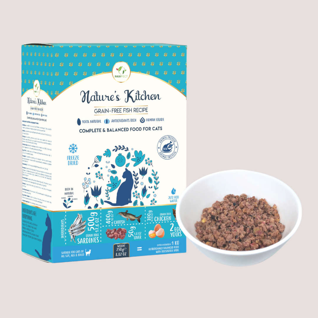 Pawfect Nature's Kitchen Freeze Dried Fish Cat Food 250g