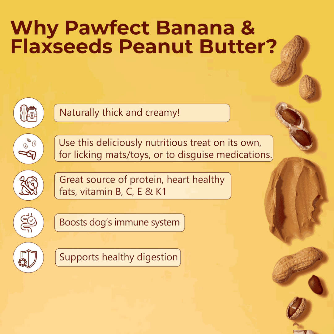 Pawfect Peanut Butter With Banana & Flax Seed For Dogs 275g