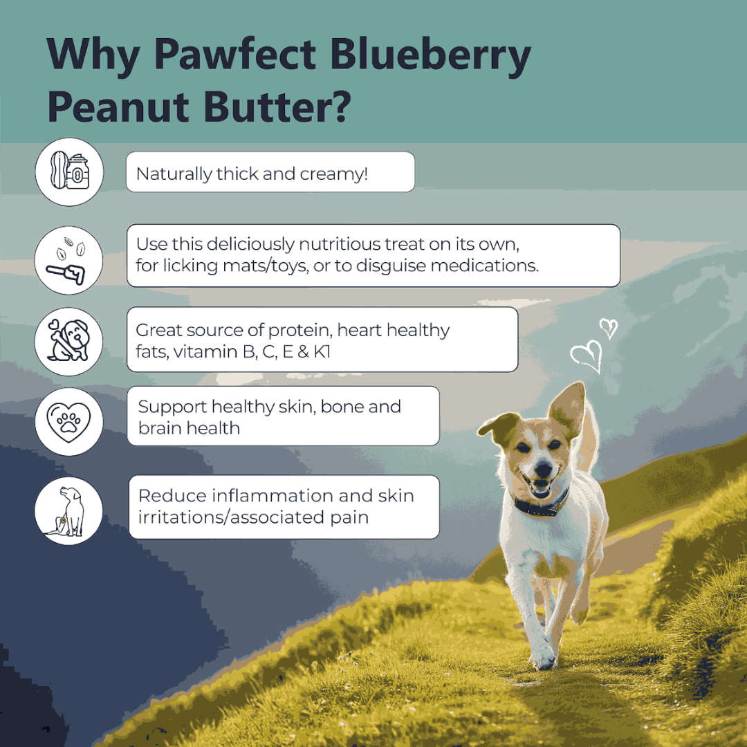 Pawfect Peanut Butter With Blueberry & Hemp Seed For Dogs 275g