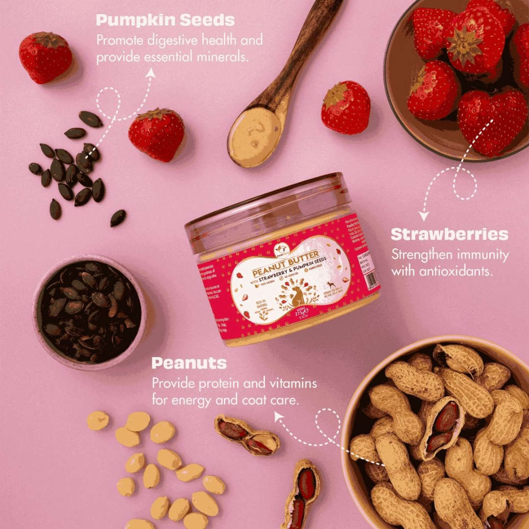 Pawfect Peanut Butter With Strawberry & Pumpkin For Dogs 275g