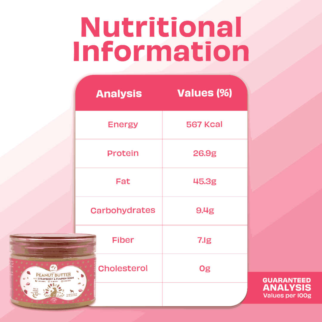 Pawfect Peanut Butter With Strawberry & Pumpkin For Dogs 275g