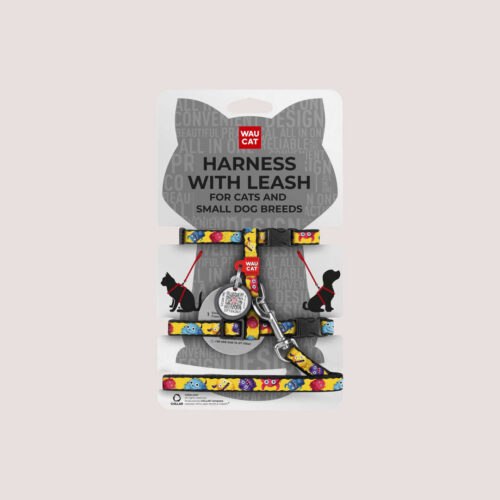 Waucat Small Harness and Lead Toothed Monsters