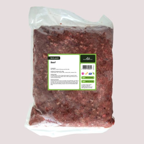 Raw Minced Beef With Bone & Offal 2.5kg Bulk