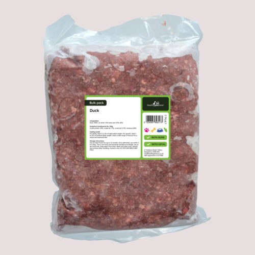 Raw Minced Duck With Bone & Offal 2.5kg Bulk